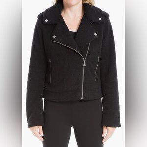 NWOT Max Studio Faux Shearling Moto Jacket